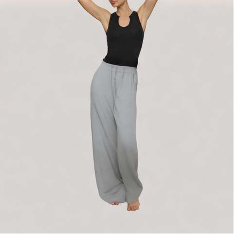 Relaxed Wide Leg Casual Pants