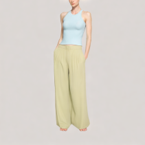 Solid Color Drape Casual Pants