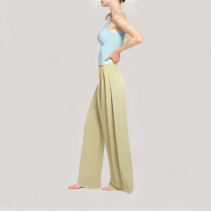 Solid Color Drape Casual Pants