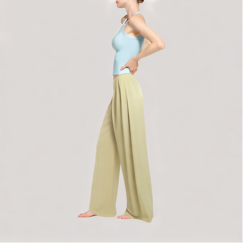 Solid Color Drape Casual Pants