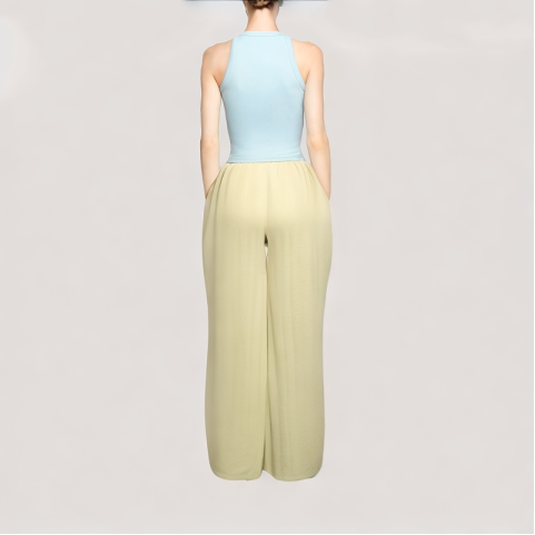 Solid Color Drape Casual Pants