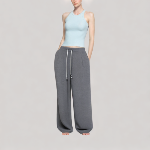 Women's Gray Wide Leg Pants