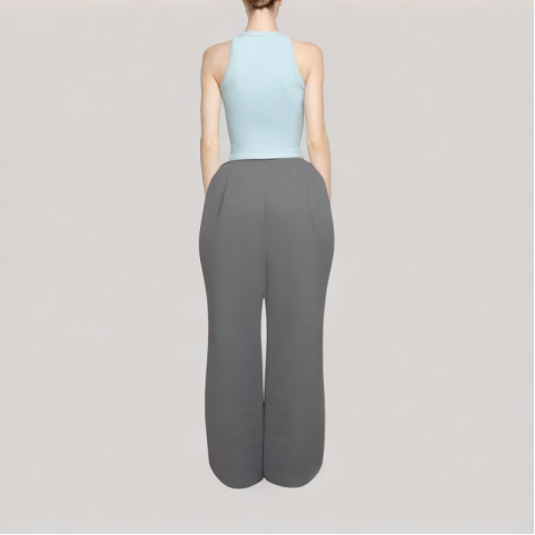 Women's Gray Wide Leg Pants