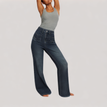 Vintage Dark Blue High Waisted Jeans