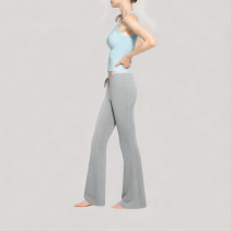 Solid Color Flared Casual Pants