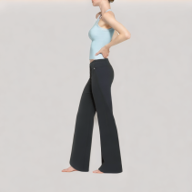 Solid Color Comfort Straight Leg Casual Pants