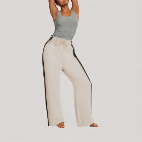 Contrast Color Casual Sweatpants