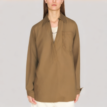 Vintage Faux Two Piece Long Sleeved Shirt