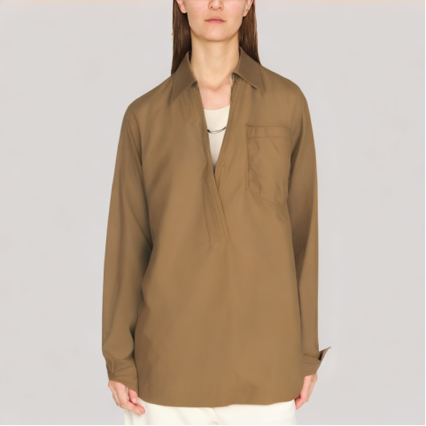 Vintage Faux Two Piece Long Sleeved Shirt