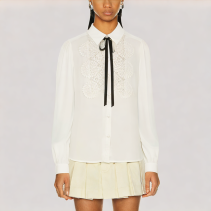 Lace Cutout Women's Shirt