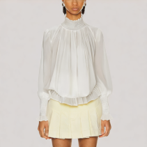 Simple Petal Sleeve Shirt