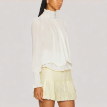 Simple Petal Sleeve Shirt