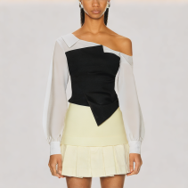 Fake Two Piece Off Shoulder Shirt