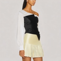 Fake Two Piece Off Shoulder Shirt