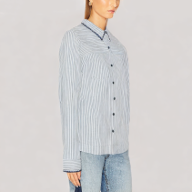 Casual Contrast Color Long Sleeve Shirt