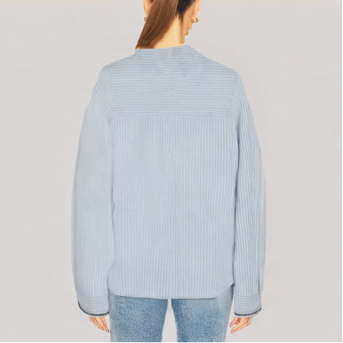 Casual Contrast Color Long Sleeve Shirt