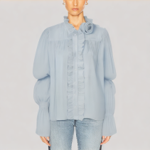 Ruffled Puff Sleeve Shirt