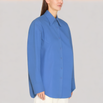 Klein Blue Loose Fit Long Sleeved Shirt
