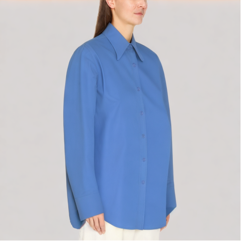 Klein Blue Loose Fit Long Sleeved Shirt