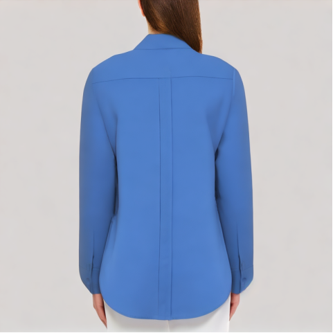 Klein Blue Loose Fit Long Sleeved Shirt