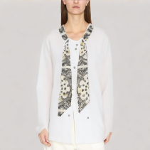 V Neck Solid Color Long Sleeved Shirt